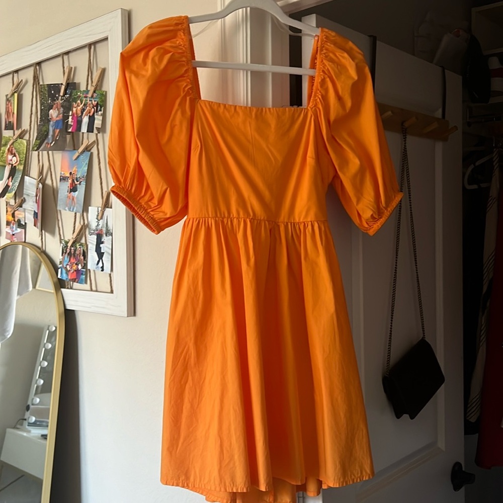 New orange mini dress